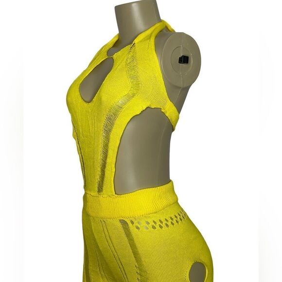 Yellow Cutout Jumpsuit - Picture 7 of 8